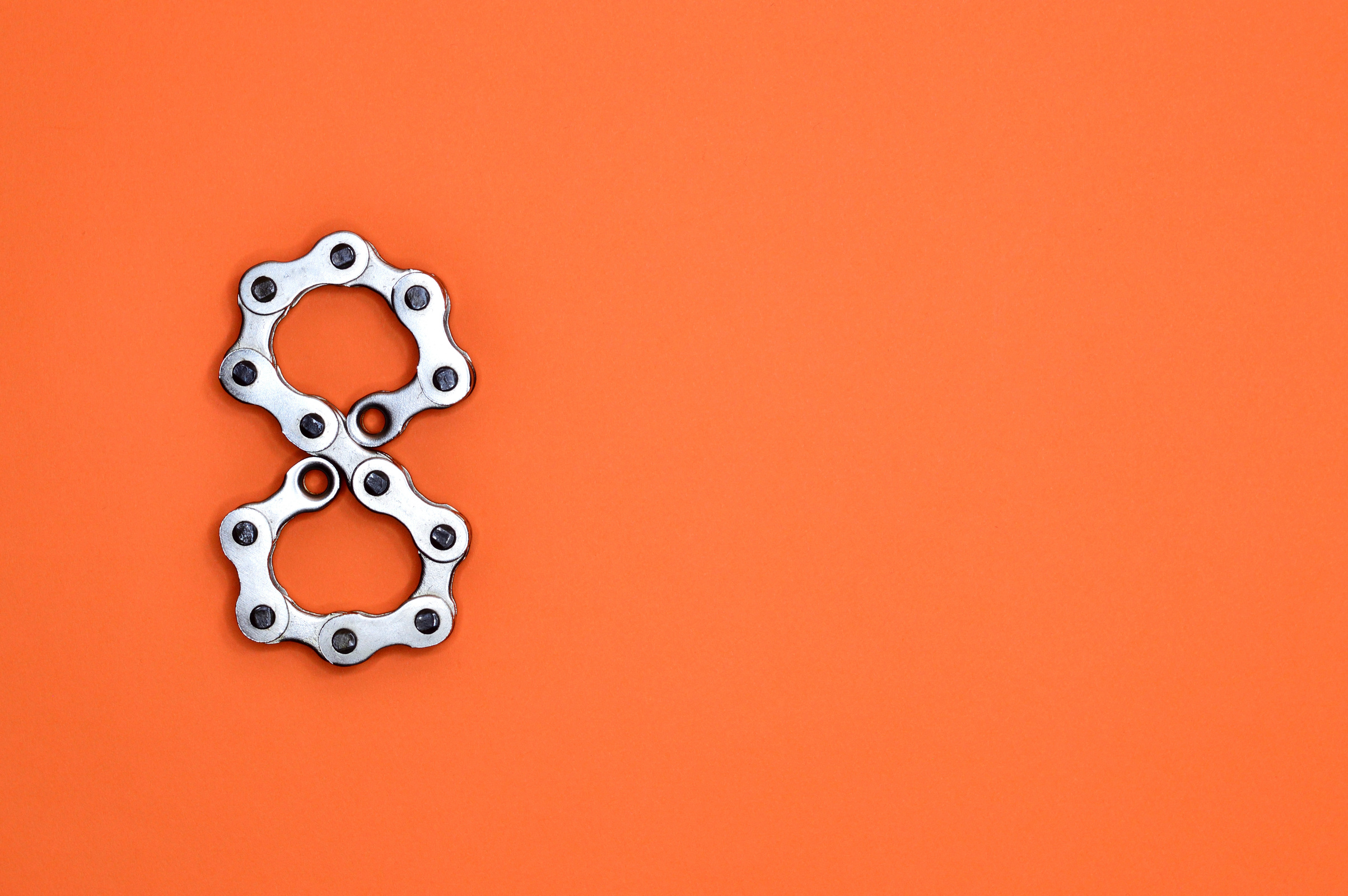 Gray Motorcycle Chain Form Number 8